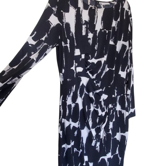 New York & Co. Silky Feel Black White XL Dress - Picture 10 of 13